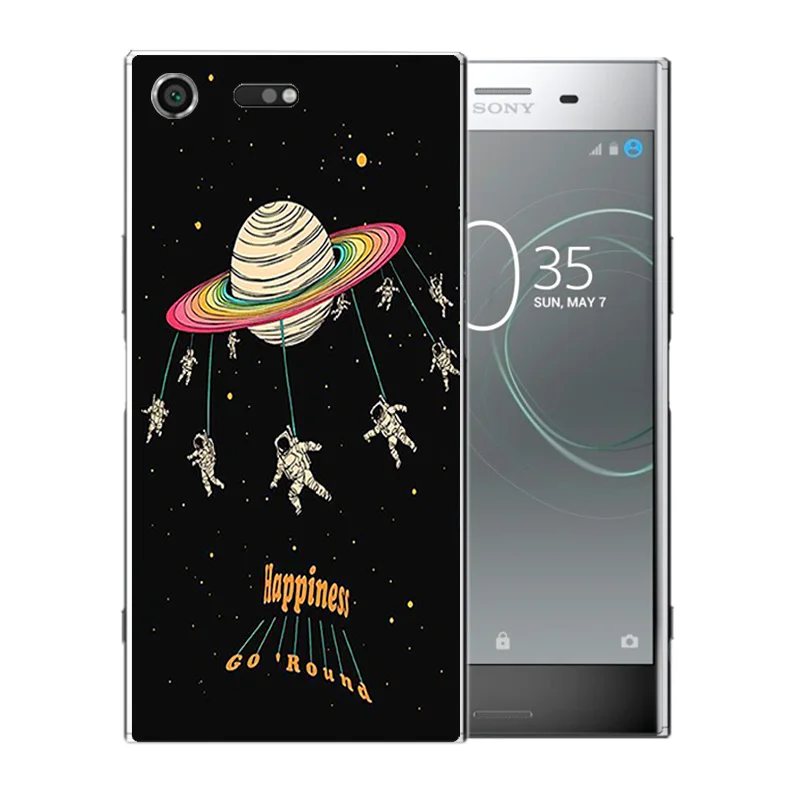 5 46 дюймов для Sony Xperia XZ Премиум чехол телефона с рисунком космическая Луна задняя