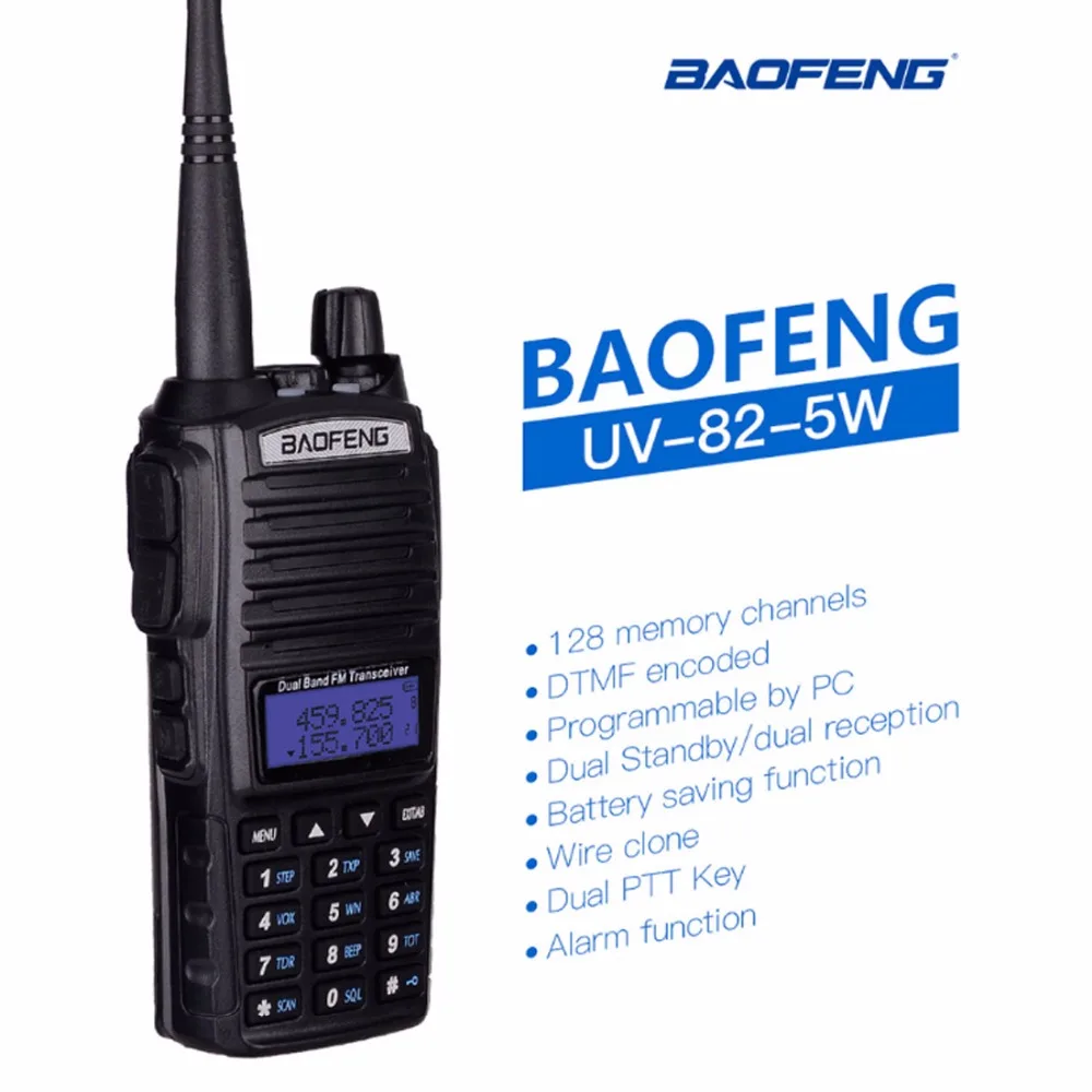 Baofeng UV 82 рация двойной PTT UV82 портативный двухсторонний радиоприемник Ham CB