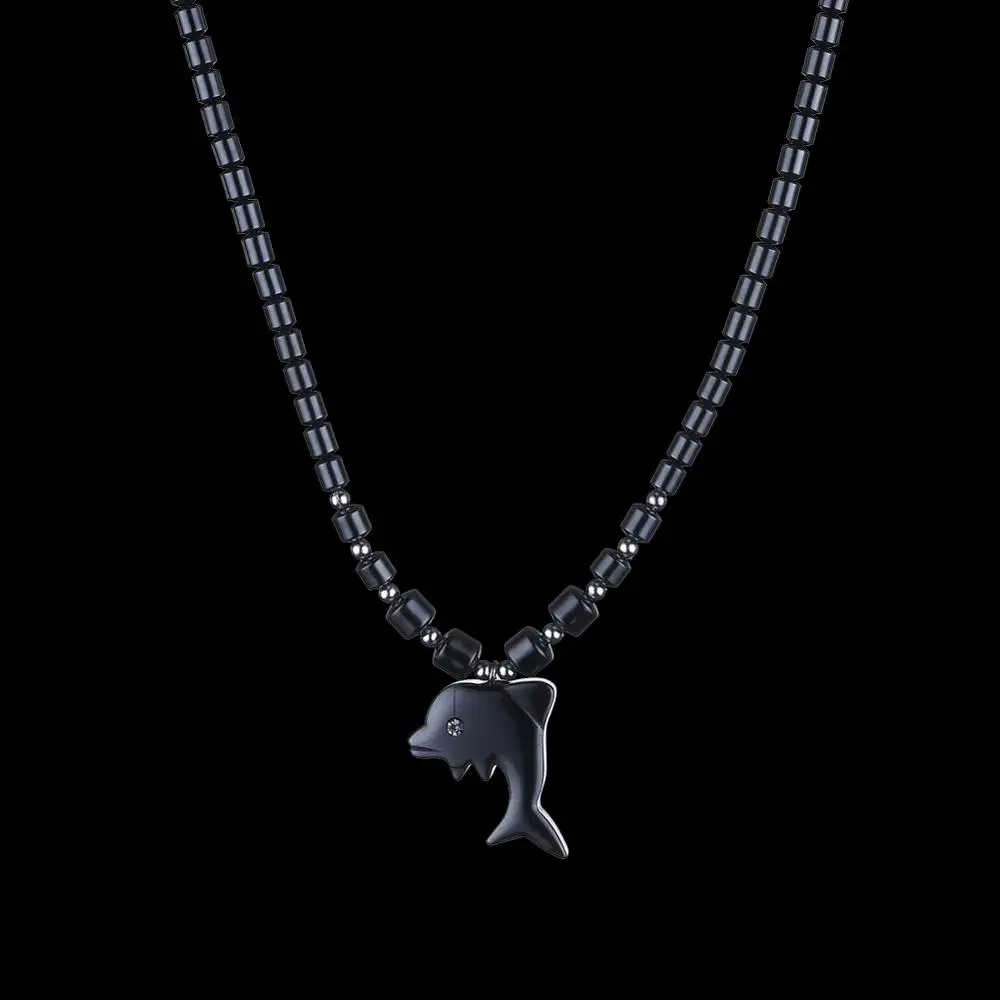 Симпатичные и Случайный Черный Железный Камень Дельфин Горный Хрусталь Глаза