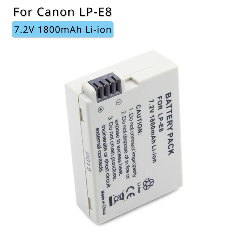 Аккумуляторная батарея LPE8 LP E8 для цифровой камеры 1800 мАч Canon EOS 550D 600D 650D 700D X4 X5 X6i X7i