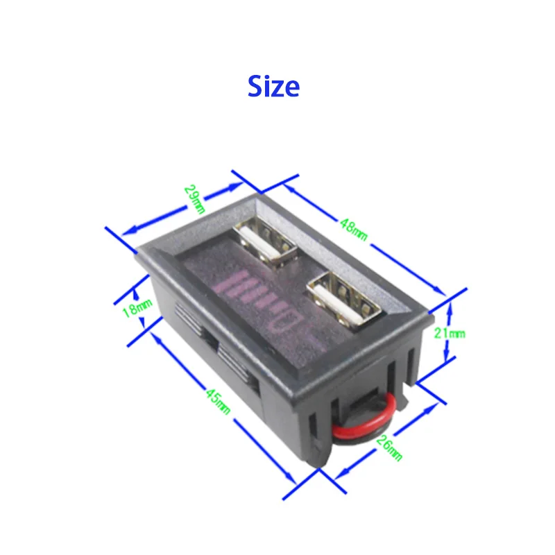 Двойной USB выход 3S 4S 5s 6S 7S 12V 24V свинцово кислота литий вольтметр аккумулятора
