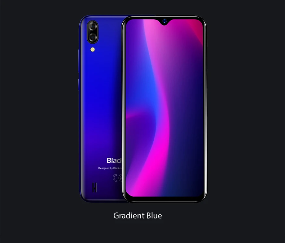 Blackview A60, мобильный телефон, четырехъядерный, Android 8,1, 4080 мАч, смартфон, 1 ГБ ОЗУ, 16 ПЗУ, 6,1 дюйма, 13 МП+ 5 Мп камера, 3G мобильный телефон