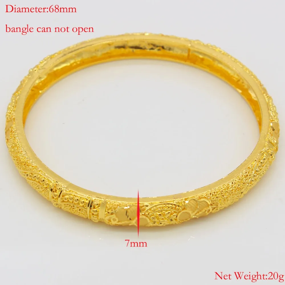 Новый Эфиопский браслеты для Для женщин 24 К золото Цвет Дубай и браслет в