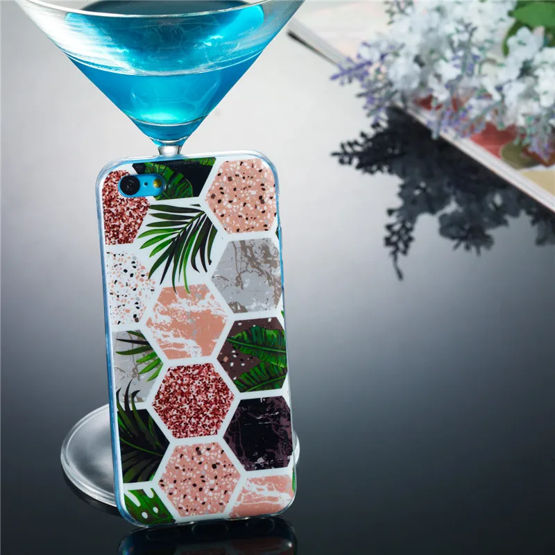Чехол для iPhone 5 5G S5 SE 5C Coque 5SE мягкий силиконовый модный мраморный чехол телефона iPod