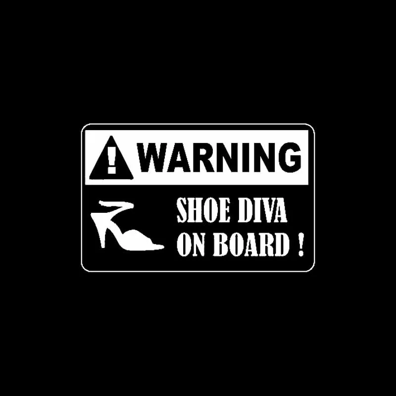 YJZT 12 7 см * 8 предупреждающие ботинки DIVA на борту наклейки виниловые автомобильные