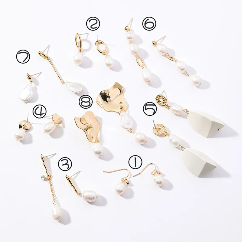 2018 корейские женские милые серьги гипоаллергенно Ретро Геометрические