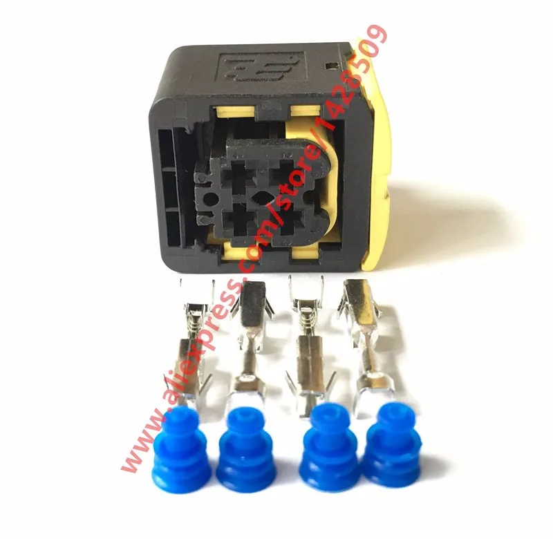 

20 Sets Tyco Amp 3.5mm 4 Pin Female Waterproof Automotive Electric Connector 1-1418390-1