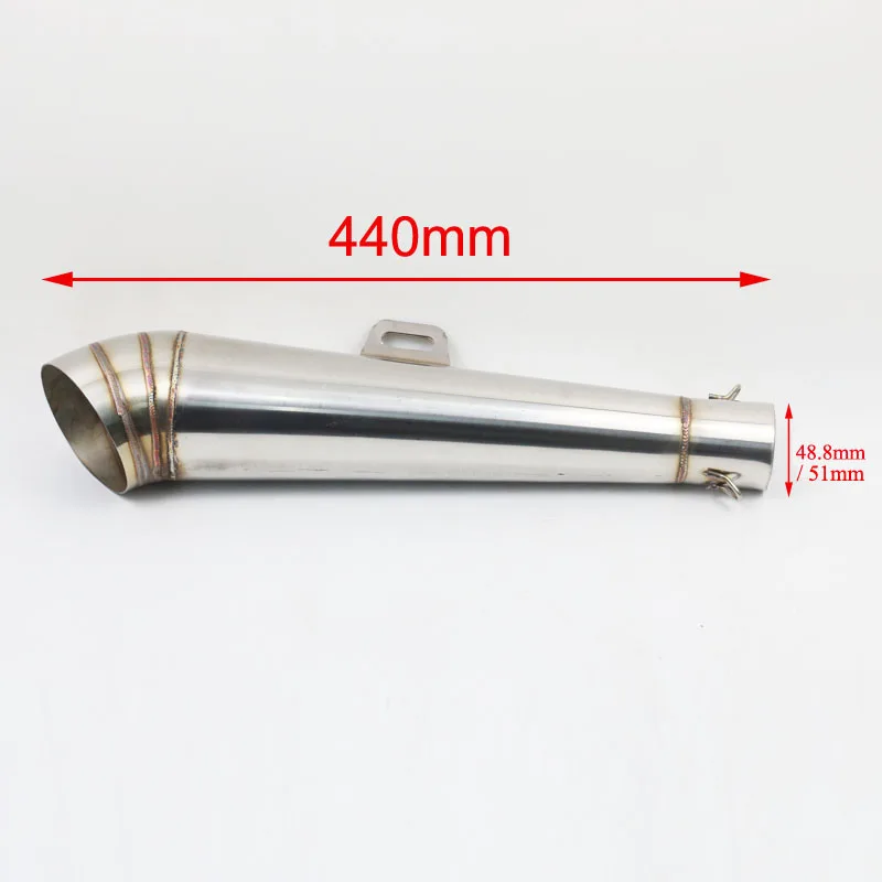 

48.8MM 51MM Inlet Motorcycle Modified Exhaust Pipe Stainless Steel Fried Tube GP Exhaust Pipe 5 Colors Pipe