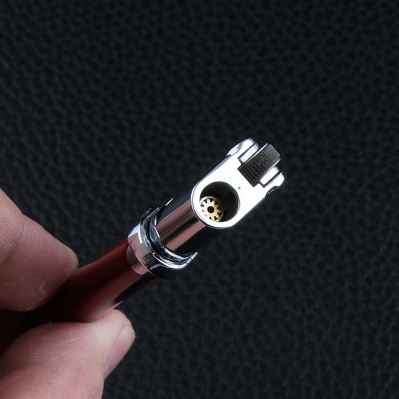 365 креативный женский тонкий синий прямой Надувное пламя газовая зажигалка с