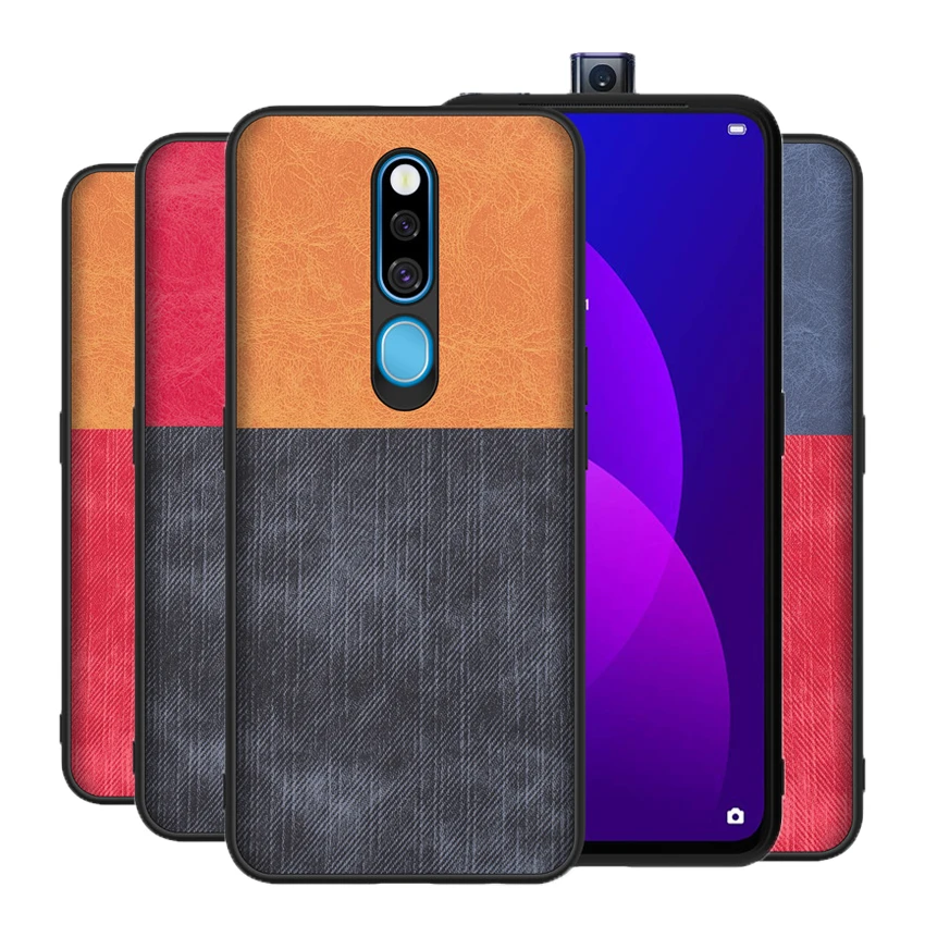 Для oppo F11 Pro Чехол бизнес задняя крышка Ткань Силиконовый противоударный защитный