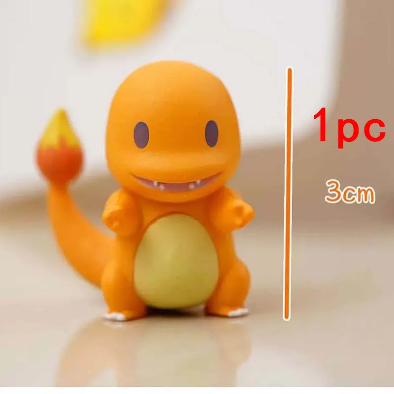 5pcs/set Pikachu Toys Car Ornament Charmander Bulbasaur Squirtle Eevee Gashapon Anime Action Figures For Kids Gift | Тематическая