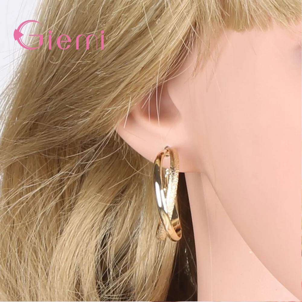 Женские серьги кольца из серебра 925 пробы в классическом стиле|Серьги-кольца| |