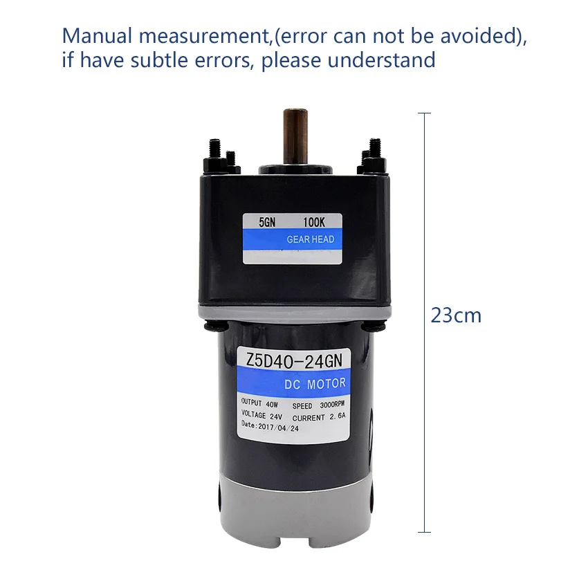 Фото High Quality Z5D40-24GN / 5GN100K DC Motor 40W 3000rpm 24V 2.6A Micro Gear Motors Brush Hot Selling Обустройство дома High Quality Z5D40-24GN / 5GN100K DC Motor 40W 3000rpm 24V 2.6A Micro Gear Motors Brush Hot Selling Обустройство дома