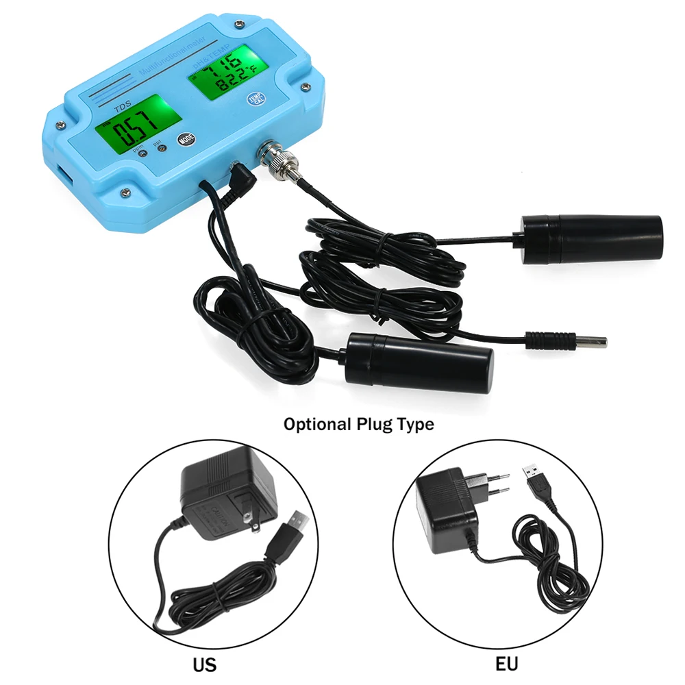 KKMOON Профессиональный рН метр цифровой детектор воды 3 в 1 PH/TDS/TEMP LCD Тестер качества
