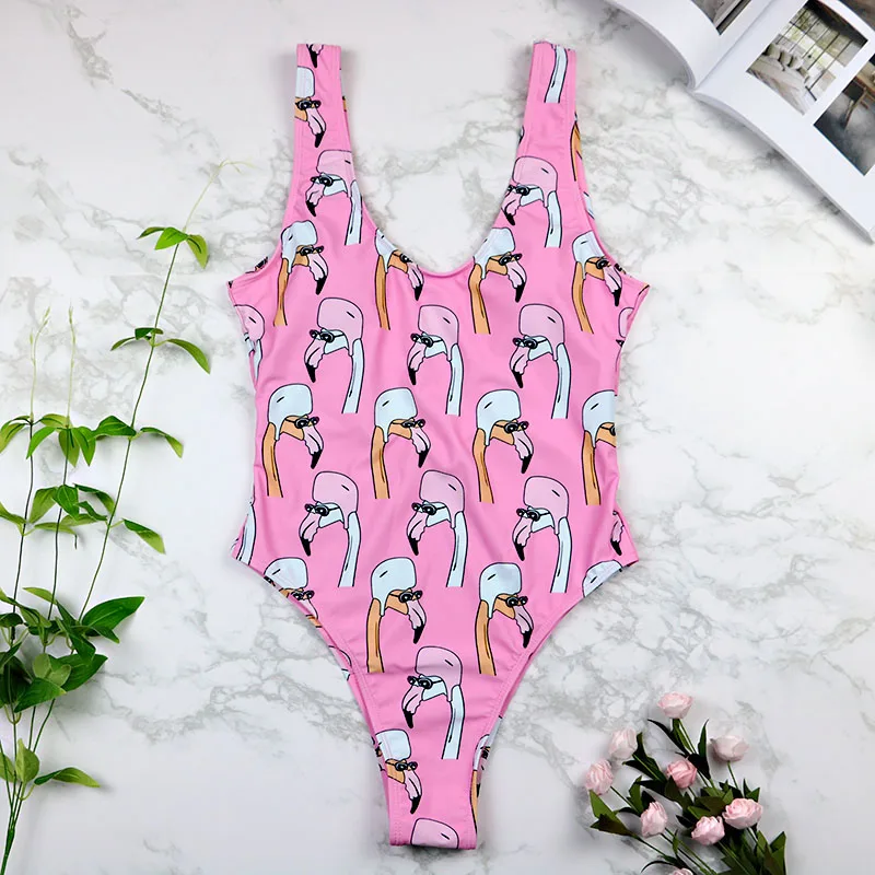 Цельный купальник 2019 сексуальный женский с принтом бандажный боди пляжная