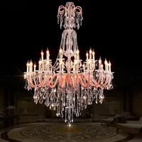 luxury crystal european style living room chandeliers hotel large lobby crystals chandelier atmosphere restaurant led lamps