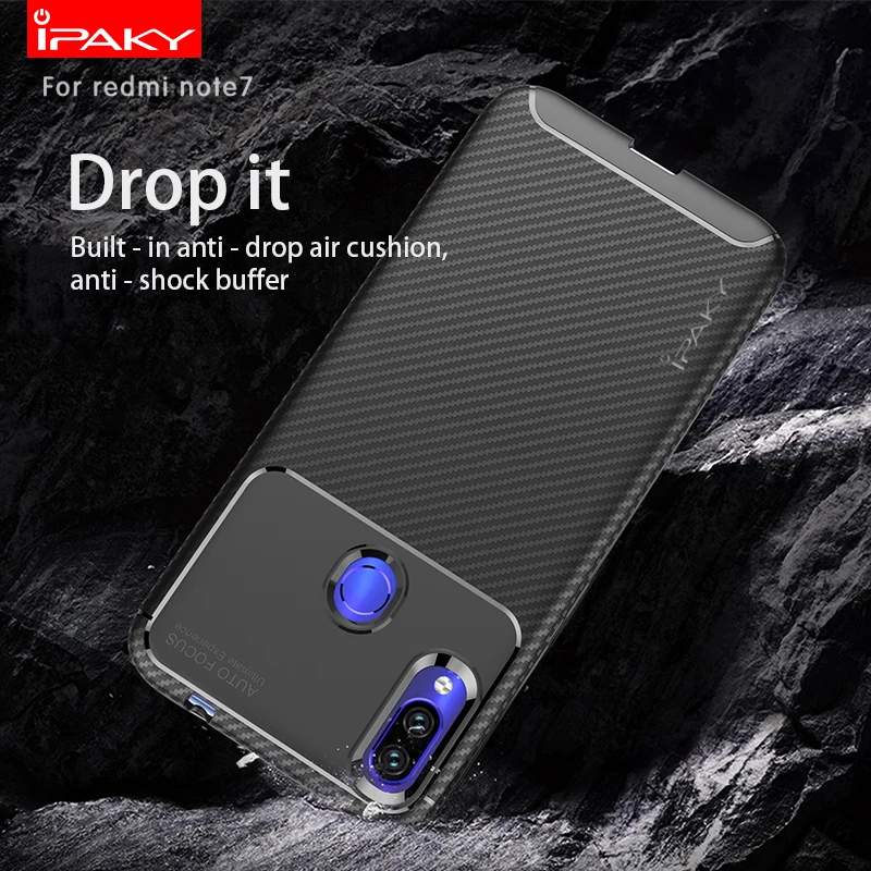 IPAKY для Xiaomi Redmi Note 7 Чехол Мягкий силиконовый чехол бампер противоударный чехол роскошные чехлы для телефонов Xiomi Redmi Note7 чехлы