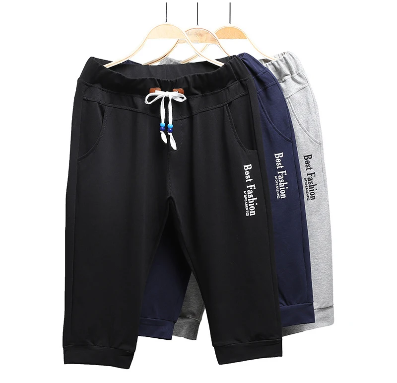 Летние мужские повседневные jogger х/б мужские шорты с эластичной талией Мужские дышащие однотонные Дышащие Короткие штаны
