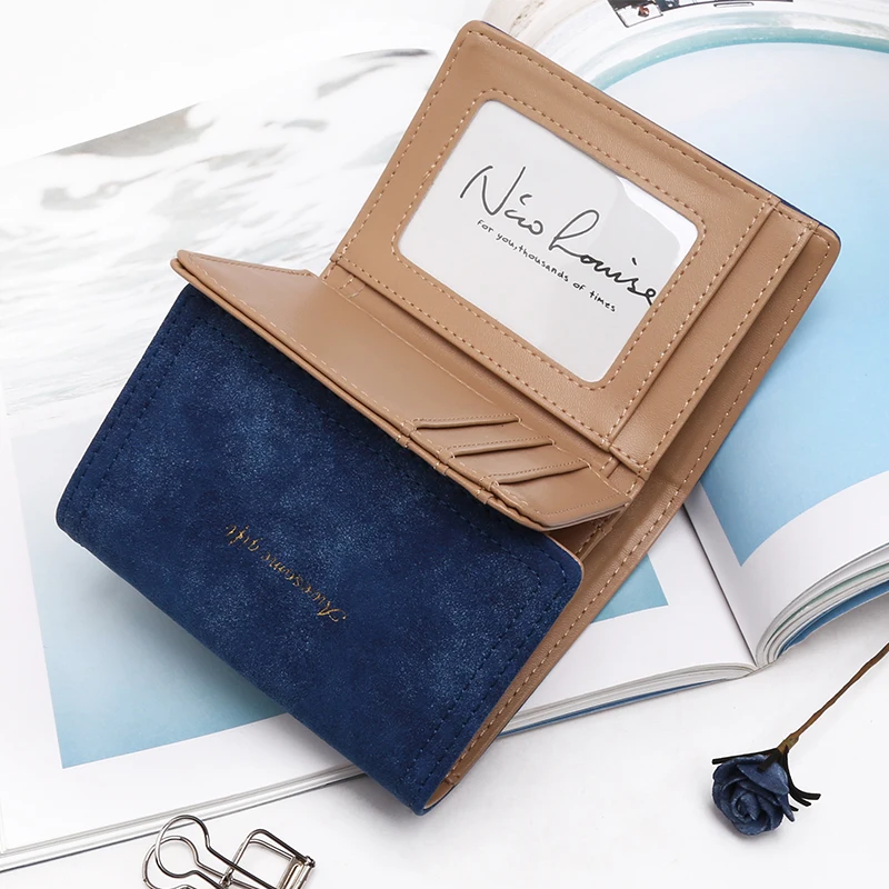 Женский кожаный кошелек с рождественским оленем винтажный тройной складкой