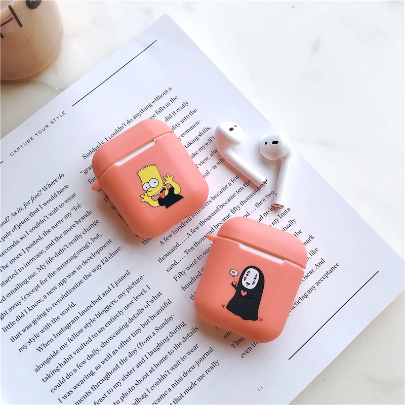 Милый роскошный мультяшный силиконовый ударопрочный чехол для Airpods, беспроводные наушники, чехол для Apple Air Pods 2, сумка для зарядки с логотипом бренда