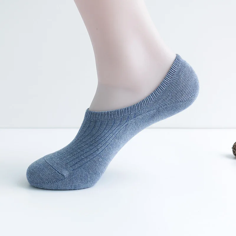 Мужские летние носки хлопковые незаметные мужские силиконовые с вертикальными