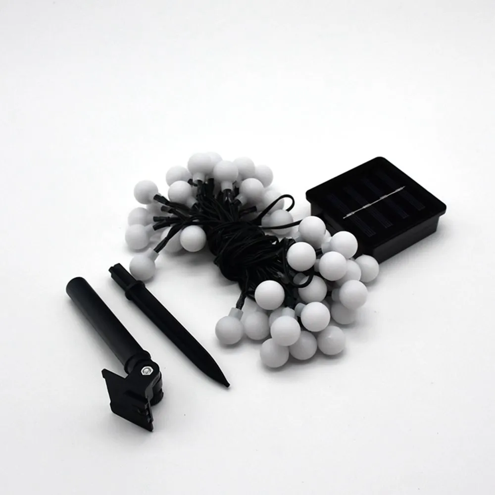 Солнечные гирлянды в форме шаров 7М 50LEDs Водонепроницаемые Декоративные для сада на Рождество Хэллоуин Вечеринку.