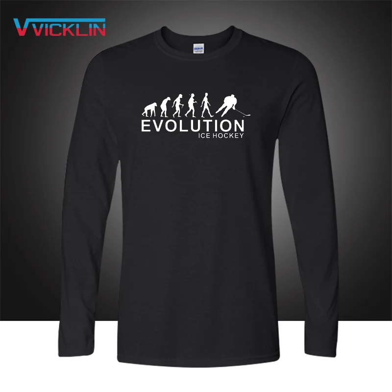 Мужская футболка с длинным рукавом и принтом Evolution хлопковая куртка свободного