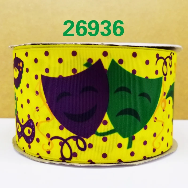26936 Марди Гра Мультфильм напечатанные ленты 26898 - Цвет: 26936