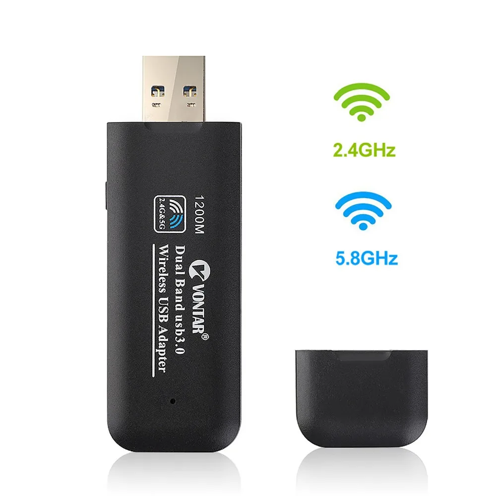 1200 Мбит/с/600 м антенна USB Wifi приемник ключа двухдиапазонный 2 4 ГГц 5 8 wifi адаптер