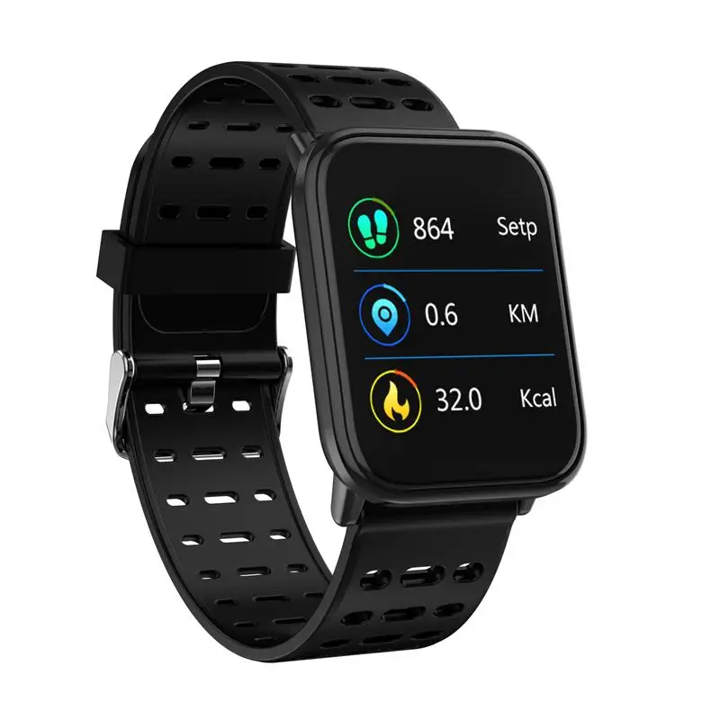 black 696 T6 Bluetooth монитор сердечного ритма умный Браслет кровяное давление фитнес-трекер умные часы мужские спортивные смарт-браслеты для ios - Цвет: black