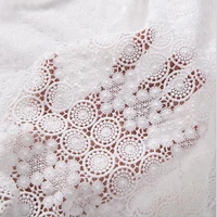 white circular pattern milk lace fabric for dress high quality beautiful fabrics diy tecidos para roupa fashion tissu diy cloths