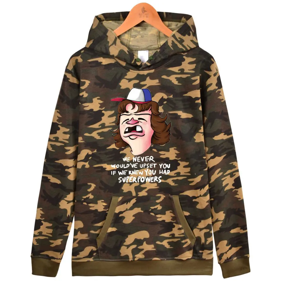 

Stranger Things Camouflage Hooded Winter pullover Stranger Things Youth Hoodies Sweatshirt Casual Camouflage Clothes