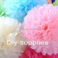 50 pcs 14 35cm spring pink tissue paper pom poms party supplies paper decorative flowers wedding baby shower home decorations