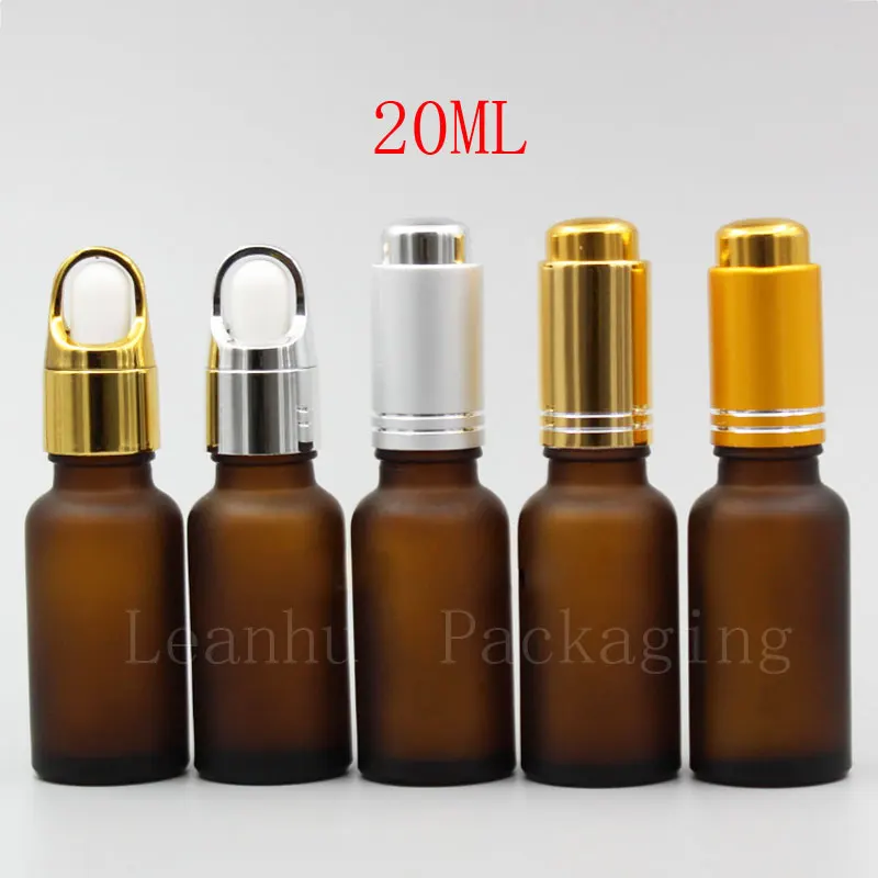 Frosted Brown Essential Oil  Bottle, Empty Cosmetic Containers, 35PC Medicine Dropper Bottles, Glass Dropper Elite Fluid Bottles