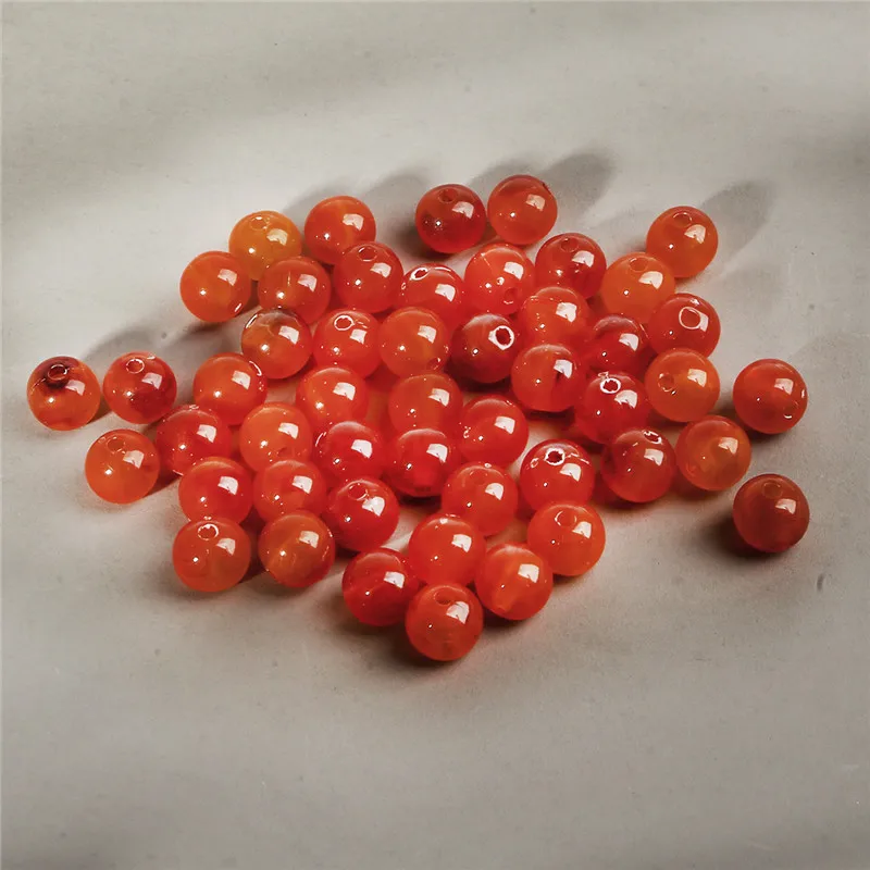 Light Brown Wholesale 6mm 8mm 10mm Acrylic Clouds Beads Effect Round BEADS Spacer Loose Beads For Jewelry Making DIY Bracelet - Цвет: Light Brown