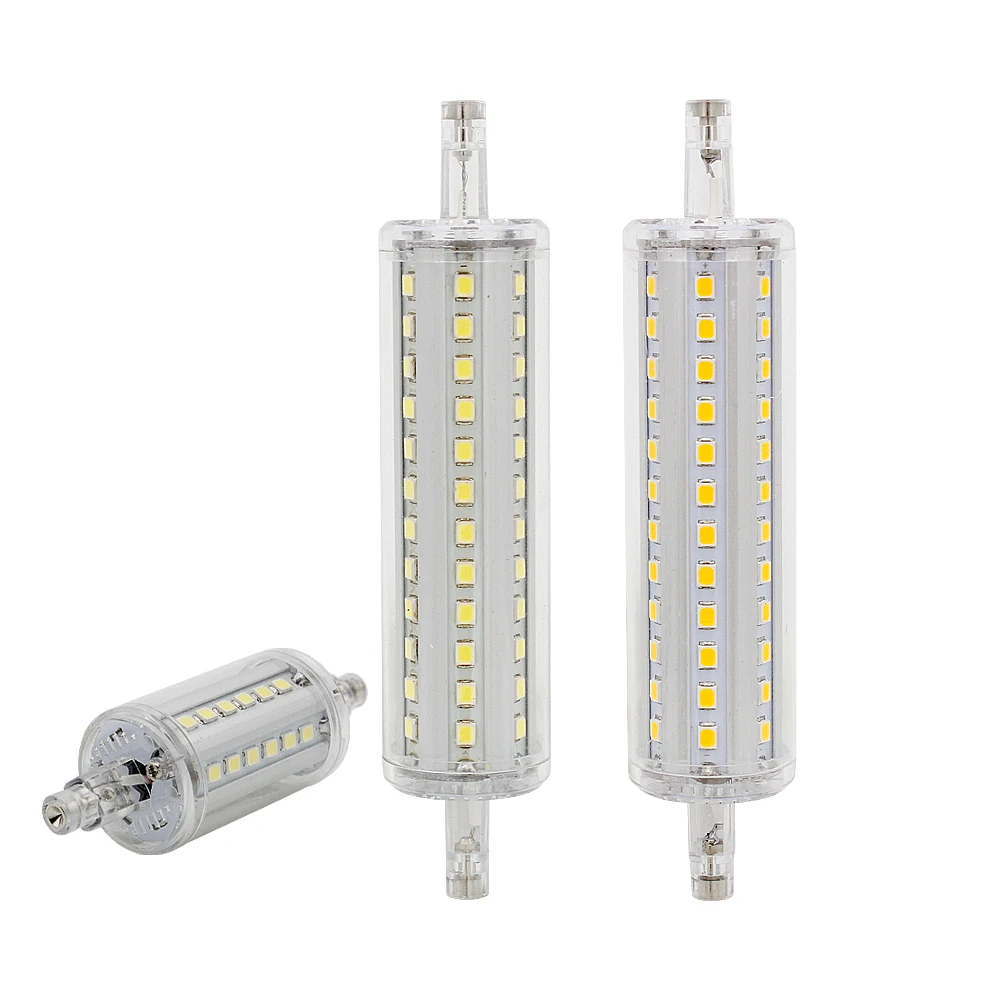 1 шт. Ampoule R7S светодиодный лампочка Кукурузы 78 мм 118 мм 135 мм 189 мм затемняемая лампа Замена 10 Вт 30 Вт 50 Вт галогенная лампа AC 85-265 в прожектор