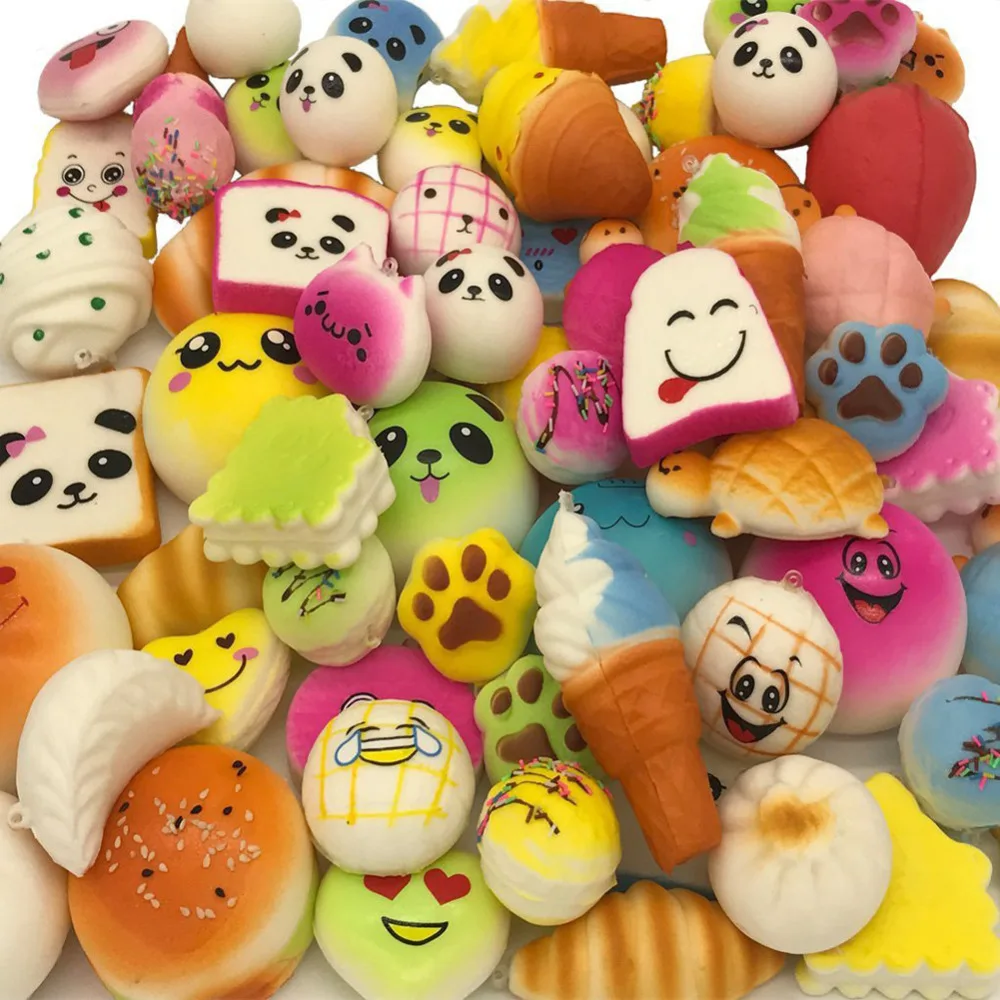 Hot Selling 20 pcs/lot Mobile Phone Straps Squishy Cute Soft Panda/Bread/Donut Keychain for Decor break Cake Toys | Игрушки и хобби