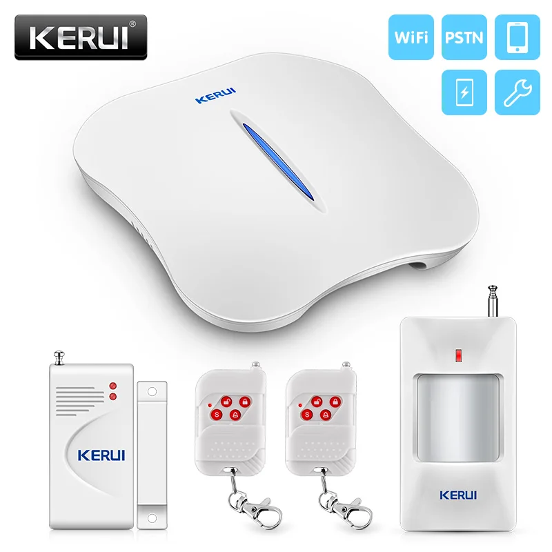 KERUI WI FI системы домашней охранной сигнализации W1 PSTN Беспроводной IOS android