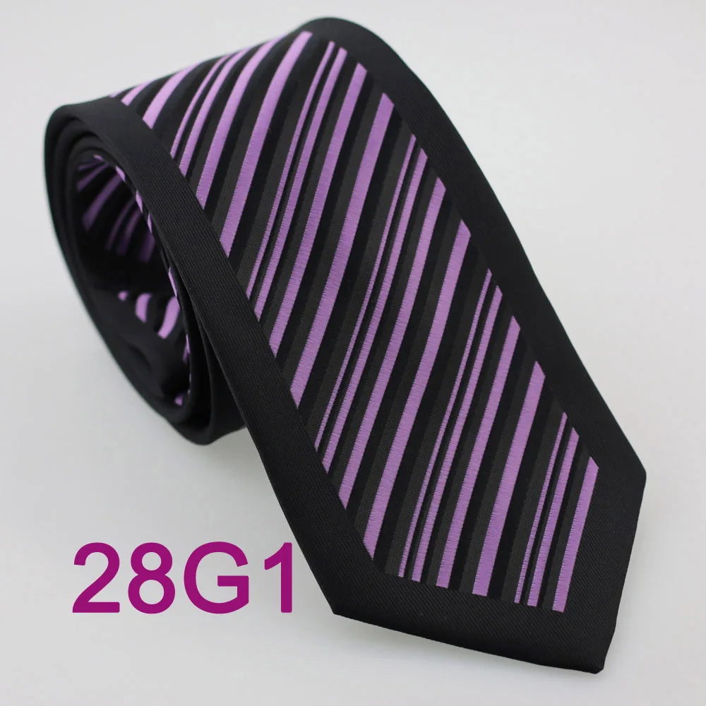 Coachella Men's ties Unique Border Black With Purple diagonal Stripe Woven Necktie Formal Neck tie For Men dress Shirt Wedding |