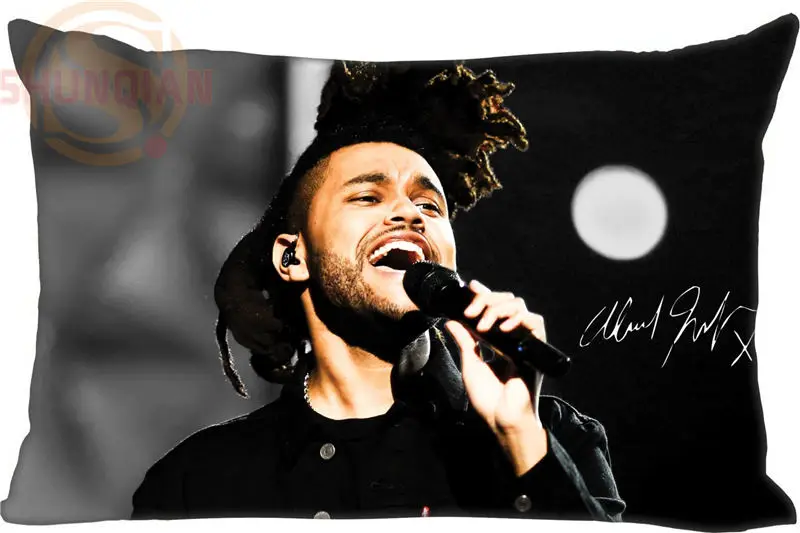 

The Weeknd Rectangle Pillow Cover Size 45x35cm (one side) Print Custom Zipper Polyester Cotton Pillowcase