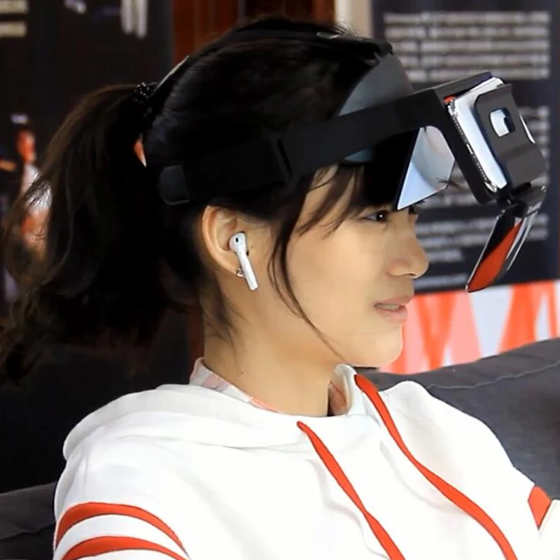Скрытый зритель AR мобильный 3D смартфон Очки виртуальной реальности VR шлем фильм