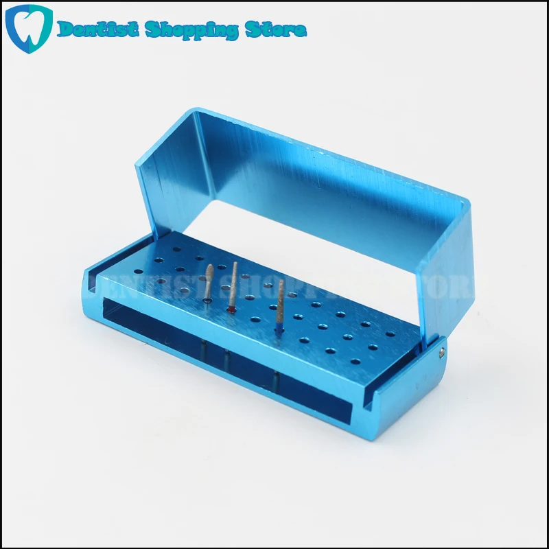 

30 Holes Metal High Speed FG Burs Holder Autoclavable Dental Drill Disinfection 1.6mm