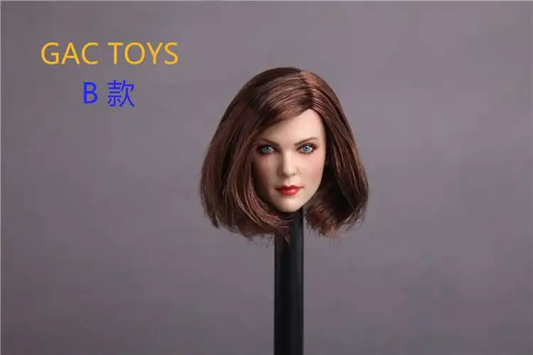 Коллекция 1/6 женские GC006 блонд Длинные Короткие волосы голова лепить резные