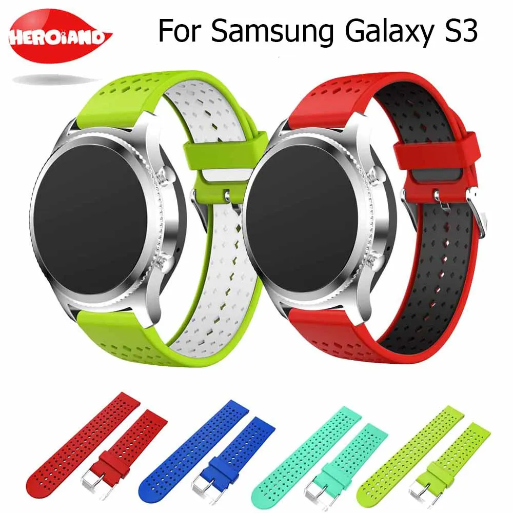 Ремешок для Gear S3 Frontier силиконовый браслет смарт часов Samsung Galaxy watch 46 мм 22