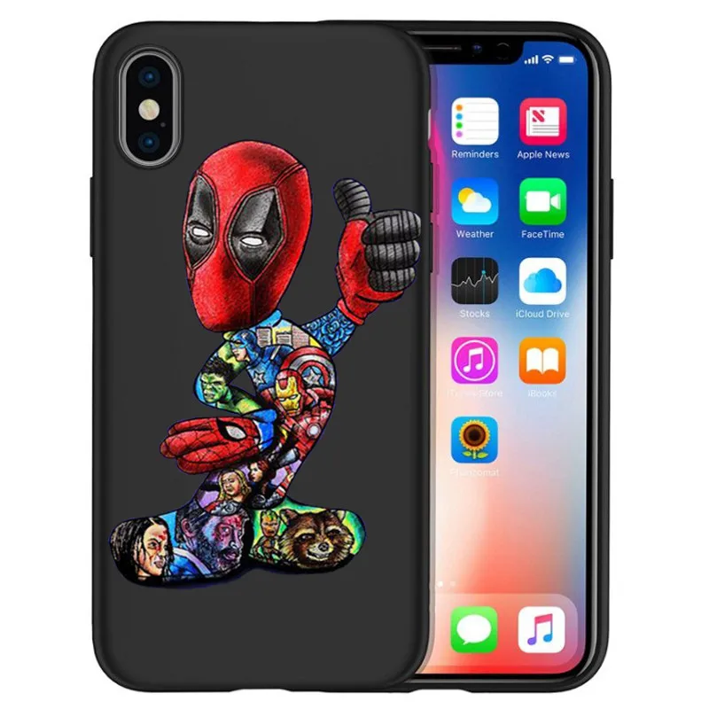 Милый силиконовый чехол с изображением героев мультфильмов для iPhone X, XR, XS, Max, 5, 5S, SE, 6, 6 S, 7, 8 Plus, чехол для телефона, чехол для телефона - Цвет: H1406