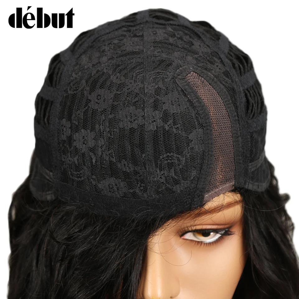 Debut Hair Wigs For Black Women Remy Curly Wavy Human Hair Wigs Brazilian Ombre Hair Part Lace Wig Free Shipping