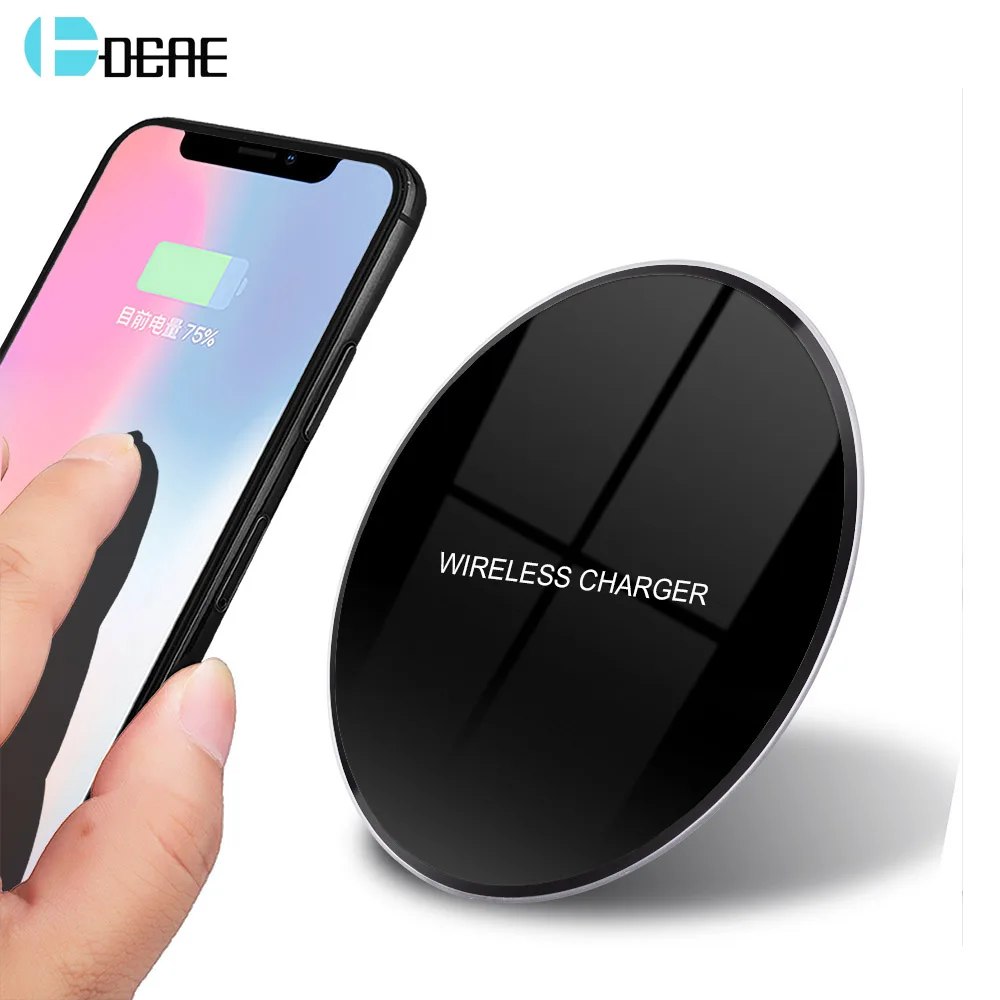 Беспроводное зарядное устройство DCAE QI для iPhone X 8 XS MAX XR Samsung S9 S8 Note 9 Xiaomi Huawei
