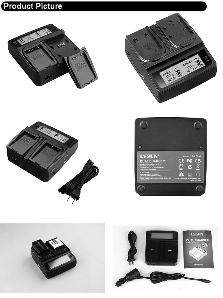 Lvsun Universal Камера Батарея Зарядное устройство для цифровой зеркальной камеры Nikon Canon Sony NP F770 F750 F570 F550 F530 NP F970 F960 F950 F930 NP-F970 FM500H