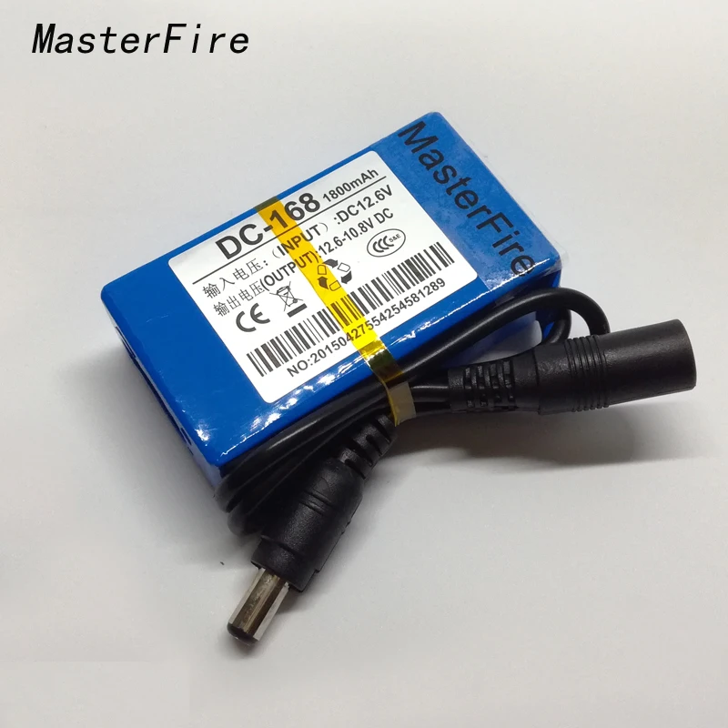 

MasterFire 5pcs/lot Mini Portable DC-168 12V 1800mAh Li-ion High Capacity Rechargeable Lithium-ion Battery Pack for CCTV Camera