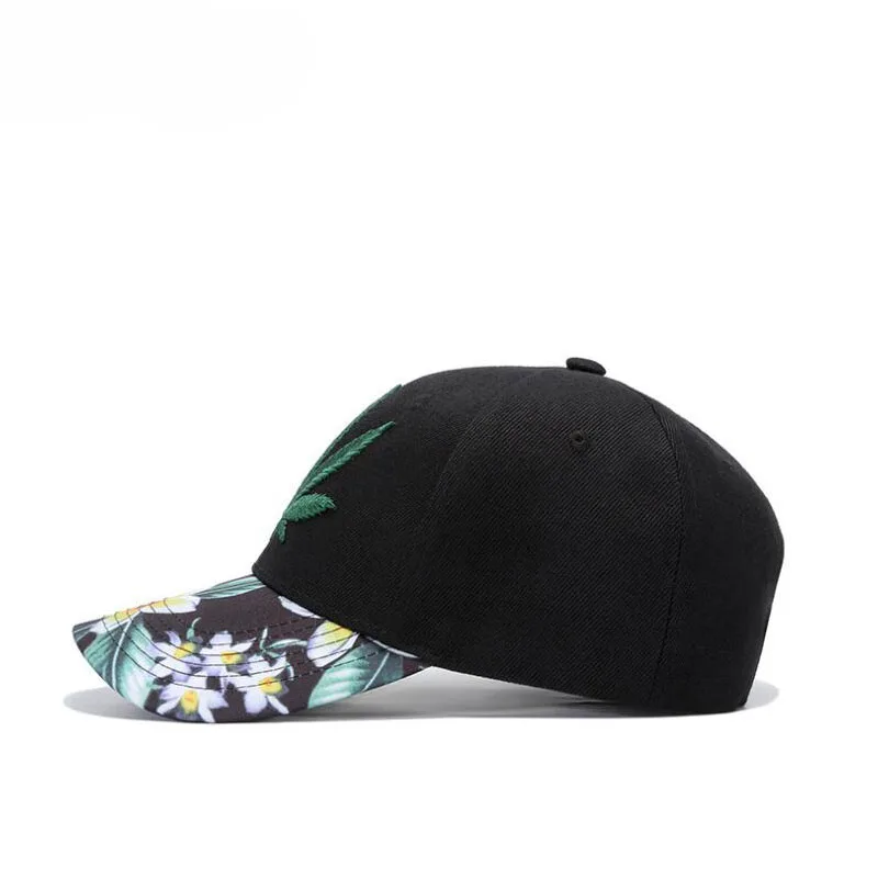 Новые кепки смешные мужские шапки s Горячий Лист конопли бейсболка с вышивкой
